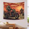 CTAMM Indians on Motorcycles Cactus and Sunset Tapestry Wall Hanging view 3