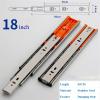 304 Stainless Steel Drawer Slides with Lock, 3-Section, Full-Extension, 45.7 cm view 2