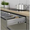 304 Stainless Steel Drawer Slides with Lock, 3-Section, Full-Extension, 45.7 cm view 3