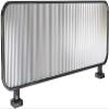 MJMLUCK Dining Area Divider, Privacy Screen, Translucent Striped Glass, Countertop Low Partition, Low Fence (Black, 50 x 60 cm) view 1