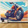 CTAMM Orange Rock Motorcycle Wall Tapestry with Blue Sky Background, 150 x 200 cm view 2