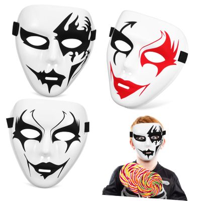SOIMISS Halloween Horror Masks, 3-Piece PVC Cosplay Party Prop Set