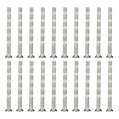 PATIKIL 20-Pack Phillips Furniture Connector Screws M4 x 50 mm Flat Head