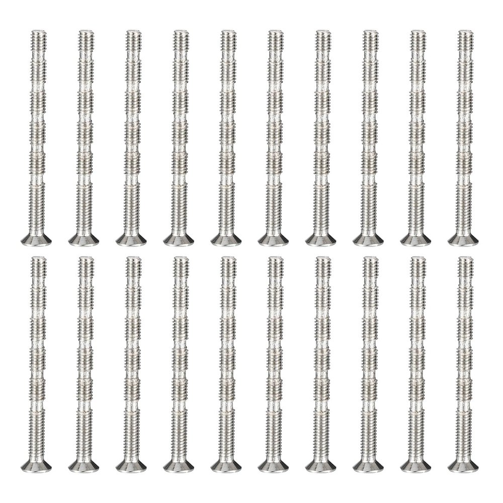 PATIKIL 20-Pack Phillips Furniture Connector Screws M4 x 50 mm Flat Head