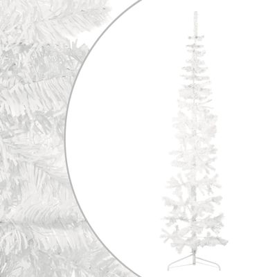 puraday Artificial Half Christmas Tree, White, 240 cm
