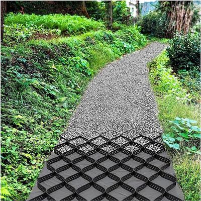 Garden Retaining Wall Grid, 5.1 cm Deep Gravel Grid Ground Stabilizer for DIY Patios, Walkways, Shed Foundations, Light-Vehicle Driveways and Parking Areas
