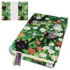 Adjustable Book Cover with Cute Cat Floral Pattern view 1