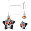 Christmas Star Ornament, Sugar Skull Print, Shimmering Plastic and Aluminum Hanging Decoration view 4