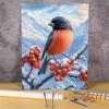 Winter Bird Paint by Numbers Kit, 50 x 65 cm, Unframed view 1