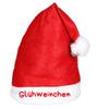 Alsino Funny Christmas Hat, Red Santa Hat with Pom-Pom, Design: Glühweinchen view 1