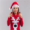 Alsino Funny Christmas Hat, Red Santa Hat with Pom-Pom, Design: Glühweinchen view 3