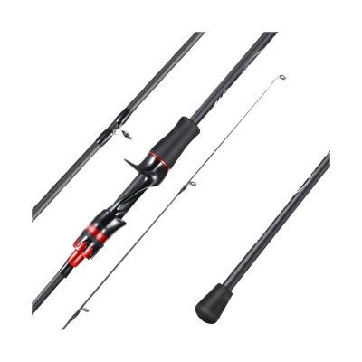 zhuyanbo007 Baitcasting Fishing Rod, 2.1 m, 3.3 lb, Ultralight Carbon Fiber, 4-Piece, EVA Handle