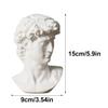 Cozylkx White Resin Portrait Sculpture, Roman Bust Figurine for Desk and Bookshelf Decor view 2