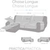 ECOMMERC3 Gray Chaise Lounge Sofa Cover, Left/Right, Adjustable and Easy to Install view 4