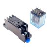 1-Piece Small Electromagnetic Intermediate Relay, 8/11/14-Pin, AC 5/10A 250V Coil, DPDT, with Socket Base and Indicator Light (IDGTTLDF, MY3NJ 11-Pin, DC 24V) view 1