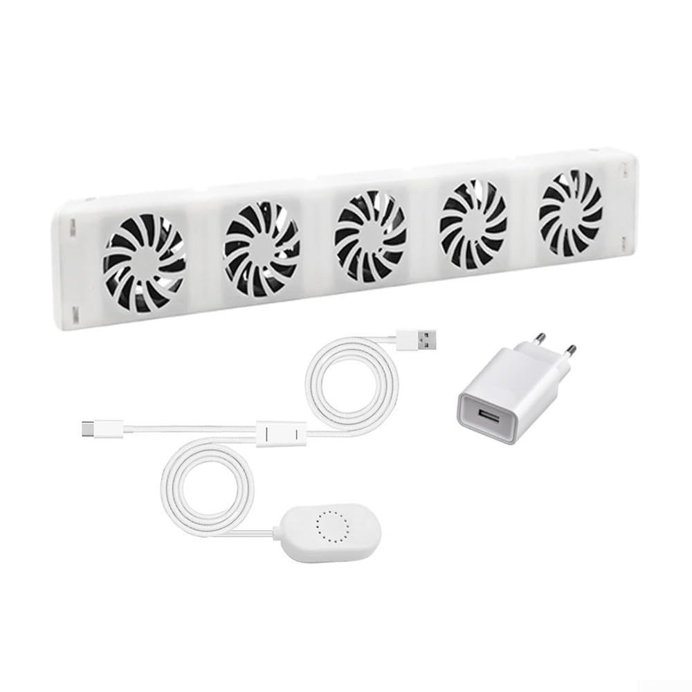 Donkivvy 5.0 Radiator Fan, Long-Lasting Heating Fan for Under-Radiator Heating and Radiators, 50 CFM/85 m³/h, Energy and Heating Cost Savings (Mono Set)