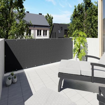 probath Premium Balcony Privacy Screen, Light Gray, 110 x 50 cm