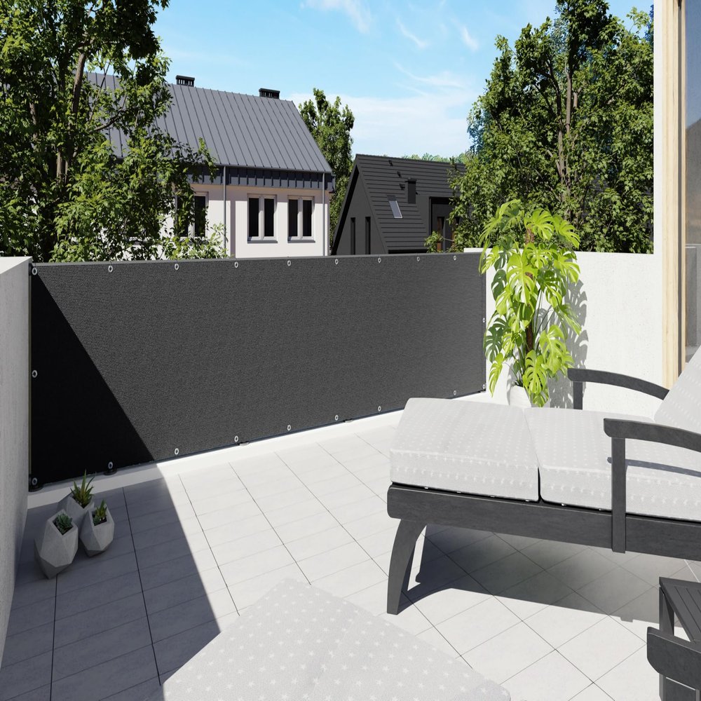 probath Premium Balcony Privacy Screen, Light Gray, 110 x 50 cm
