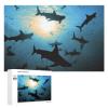 1000-Piece Hammerhead Shark Personalized Wooden Jigsaw Puzzle view 1