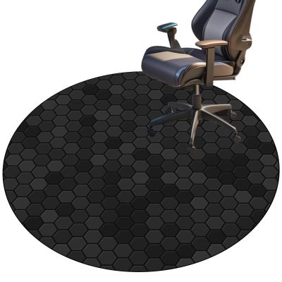 Round Gaming Chair Mat, 160 cm, High-Density Anti-Slip Floor Protector