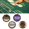 Metal Chip Buttons, Dealer Pucks, Card Guards, Metal Coin, Ladies, Gentlemen view 2