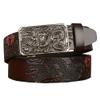 PYWJGZSX Men's Reversible Elastic Leather Belt with Dragon Automatic Buckle, 125 cm/49 in view 1