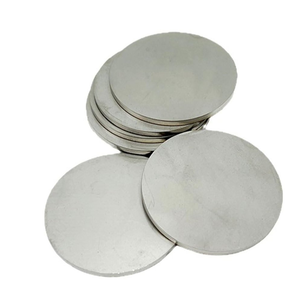 Round 304 Stainless Steel Disc, 50–300 mm Diameter, 5/6 mm Thick