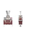 2-Pack SPST Waterproof Toggle Switches, 12V DC 30A / 125V AC 20A, Marine Heavy-Duty, 2-Pin ON/OFF, Spade Terminals view 3