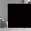 KDOVOXB Black Fabric Shower Curtain, Modern Minimalist, 170 x 170 cm, with 12 Hooks view 1