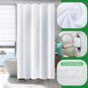 KDOVOXB Black Fabric Shower Curtain, Modern Minimalist, 170 x 170 cm, with 12 Hooks view 4