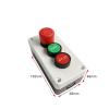 Start/Stop NC Emergency Stop NO Red/Green Control Circuit 600V 10A OFF-ON-OFF Flat Push Button Switch view 3