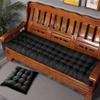 Outdoor Bench Cushion for 2- and 3-Seater Benches, 8 cm Thick, Warm Pad for Garden, Chaise Swing and Sofa Bench, Indoor and Outdoor Use, 80/100 cm Long, Black (170 x 50 cm) view 1