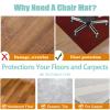 Xiaputcr Office Chair Mat, Scratch-Resistant Floor Protector, Non-Slip, 120 x 130 cm view 4