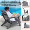 VEVOR Plastic Adirondack Chairs, 2-Pack, Gray view 4