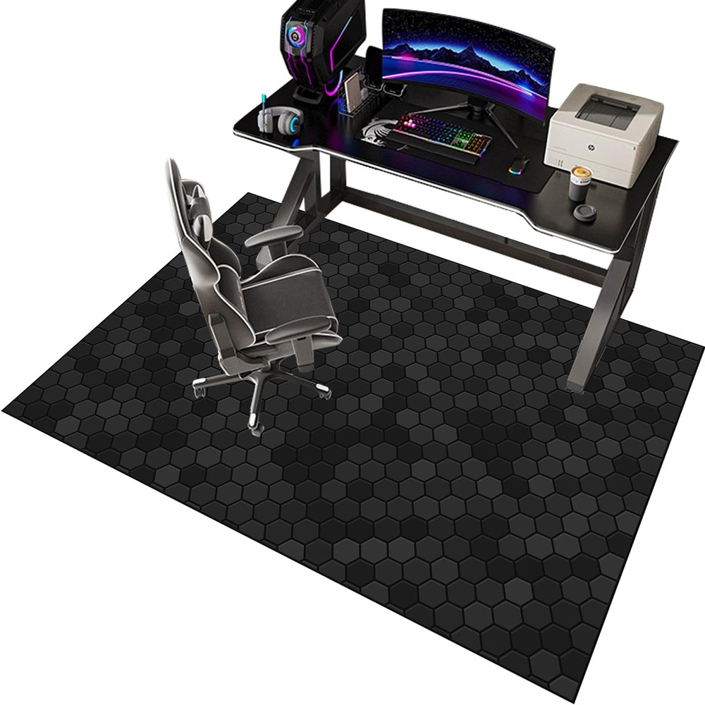 EYKWKB 80 x 120 cm Floor Protection Mat for Hard Floors and Office Chairs
