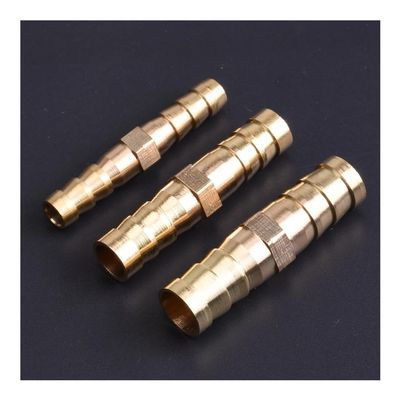 Brass Straight Hose Fitting, Equal Barb, 3 mm, 4 mm, 5 mm, 6 mm, 8 mm, 10 mm, 16 mm, 19 mm, 25 mm, Gas Copper Barbed Coupler Connector Adapter (One Size, 19–8 mm)