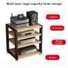 4-Tier Media Stand, Open Audio Rack, Black (40 cm) view 4