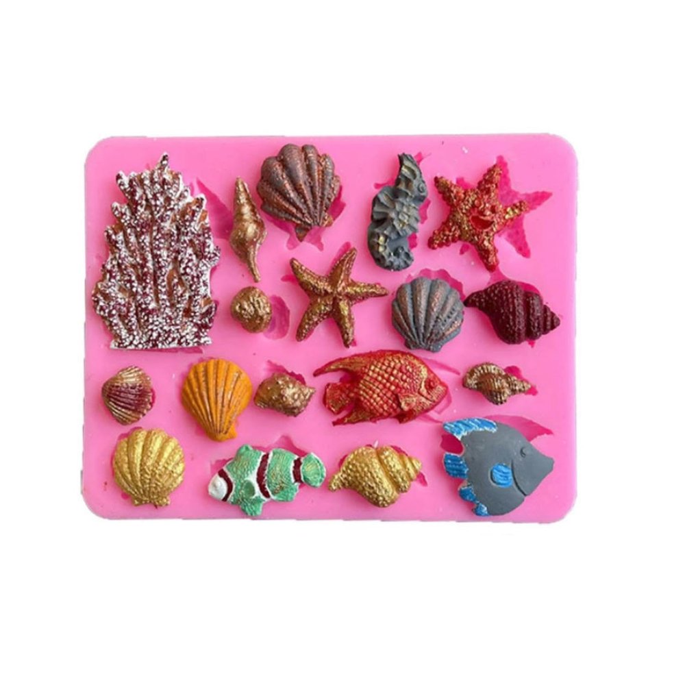 Sea Animal Silicone Candy Mold, 17.7 x 13.3 x 1.4 cm