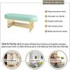 Modern Velvet Shoe Bench with Gold Rack, Green, 80 x 35 x 45 cm view 3