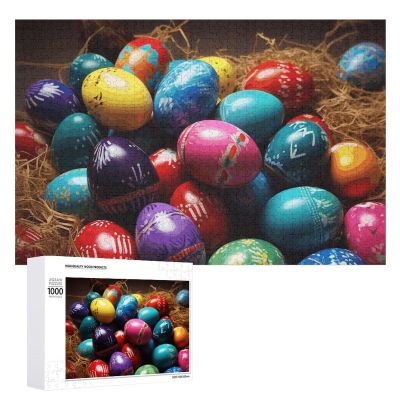 1000-Piece Colorful Easter Egg Photo Puzzle for Adults