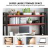 Modern Computer Desk with Shelves and Bookcase, 119.9 cm, Natural view 4
