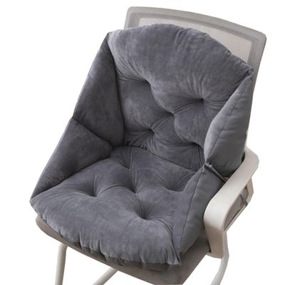 MSNCS Chair Cushion with Back Cushion, Soft Velvet Non-Slip Seat Pad, 45 x 55 cm