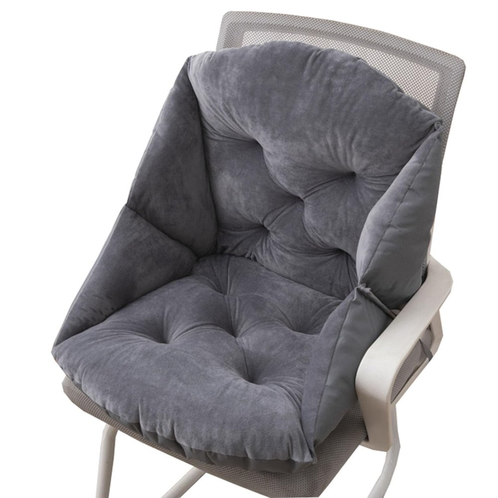 MSNCS Chair Cushion with Back Cushion, Soft Velvet Non-Slip Seat Pad, 45 x 55 cm