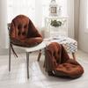 MSNCS Chair Cushion with Back Cushion, Soft Velvet Non-Slip Seat Pad, 45 x 55 cm view 2