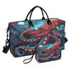 LINNIKEEEE Abstract Animal Octopus Travel Duffel Bag, Sports Bag, Weekender Handbag with Toiletry Bag for Women, Girls, and Men view 1
