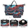 LINNIKEEEE Abstract Animal Octopus Travel Duffel Bag, Sports Bag, Weekender Handbag with Toiletry Bag for Women, Girls, and Men view 3