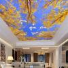 ELOIR 3D Autumn Gold Leaf Dove Wall Mural Wallpaper view 2