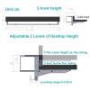 Folding Balcony Railing Bar Table with Height-Adjustable Hanging Desk view 2
