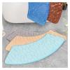 SHBHWS Luxury Curved Bath Mat, Non-Slip Soft Absorbent Bathroom Rug, Sky Blue Style A view 3