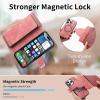 GoodcAcy Wallet Flip Case Compatible with Oppo Reno 11 5G, 15 Card Slots, MagSafe Compatible, Pink view 4